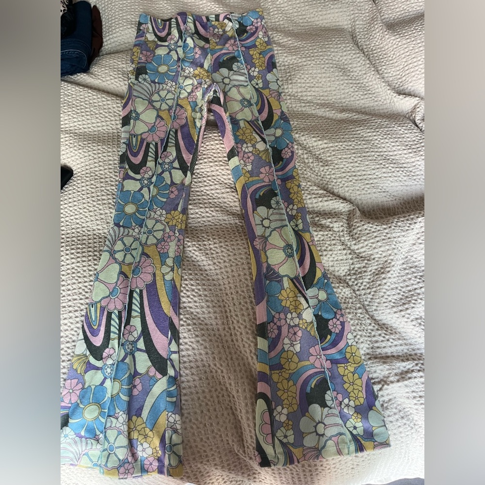 Damson Madder Retro Floral Flared Pants – Size 10